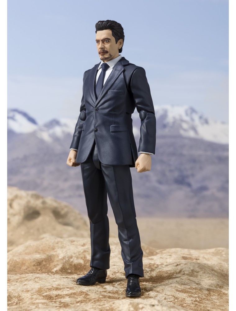 Iron Man Statua Tony Stark Figura 15 cm con Accessori Bandai