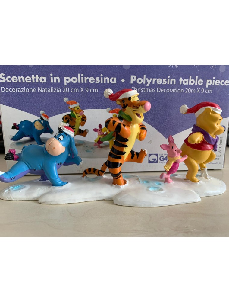 GALVAS 90093 SCENETTA WINNIE THE POOH SU GHIACCIO ADDOBBI NATALE