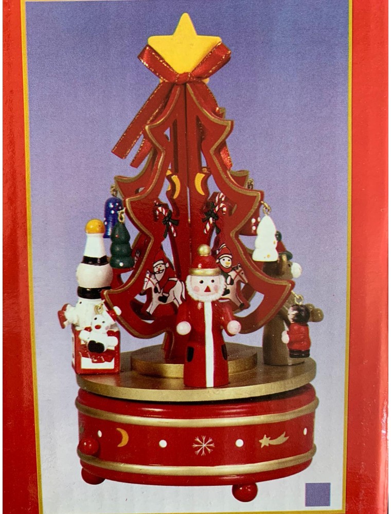 Carillon Musix Box 37050 Giostra Con albero Di Natale In Legno 16 Cm F&C