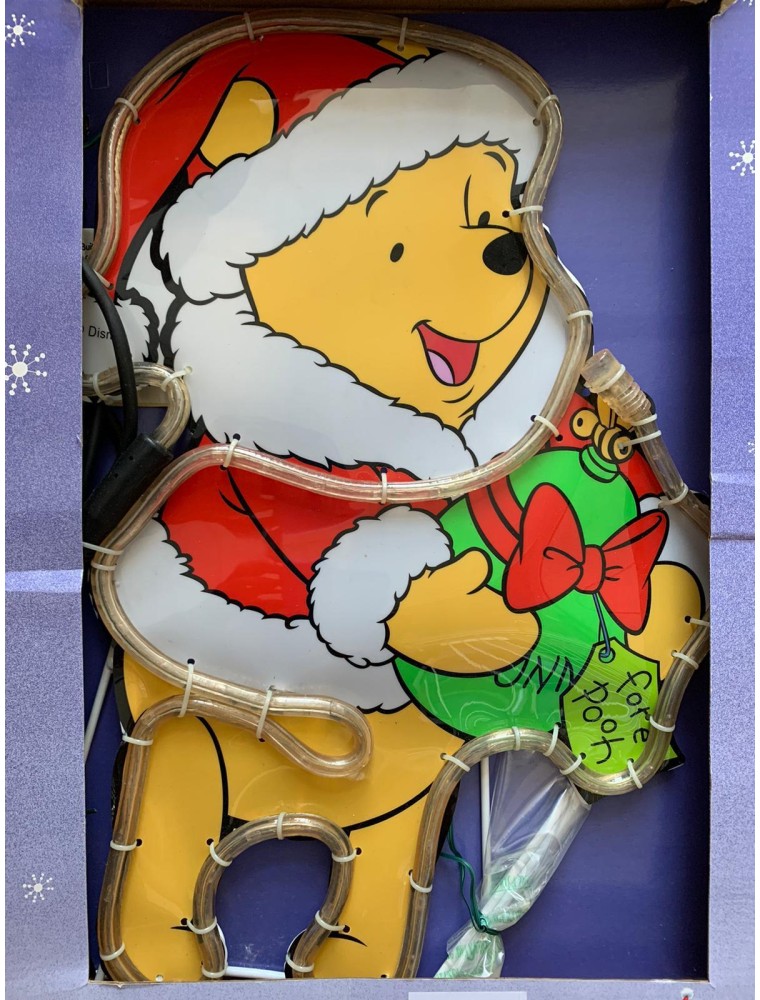 DECORAZIONE LUMINOSA PVC WINNIE THE POOH WINNIE CON LUCI 47 CM ADDOBBI NATALE