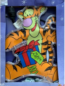 DECORAZIONE LUMINOSA PVC WINNIE THE POOH TIGRO CON LUCI 40 CM ADDOBBI NATALE