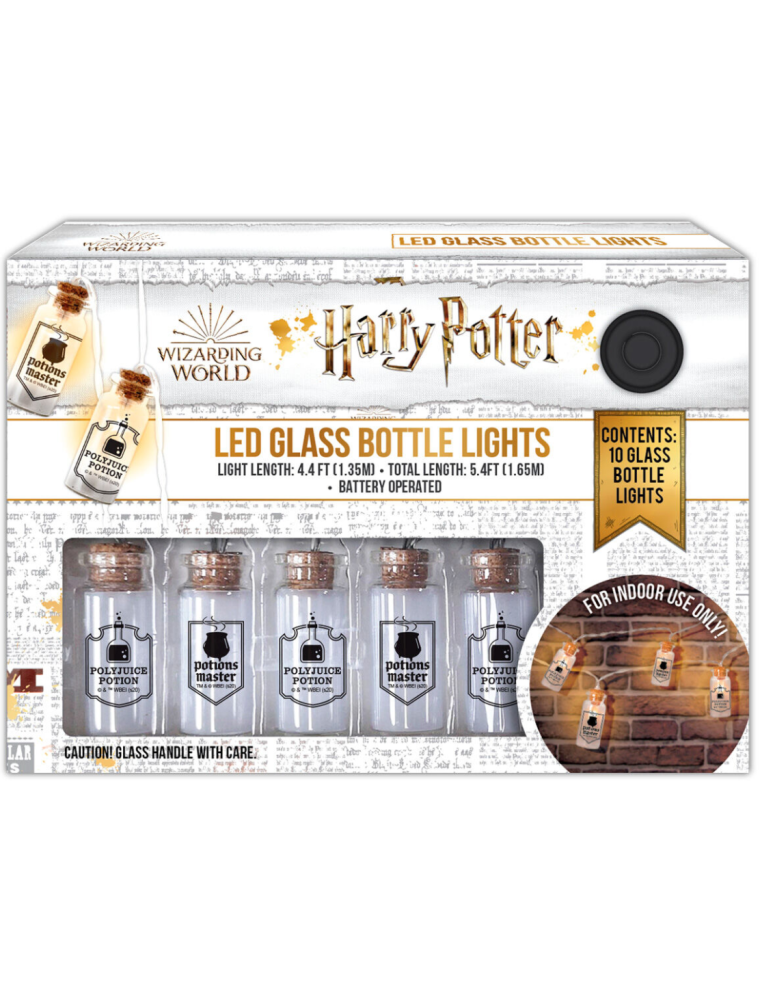 Harry Potter Catena Luci LED in Bottigliette di Vetro 1,65 m Wizarding World