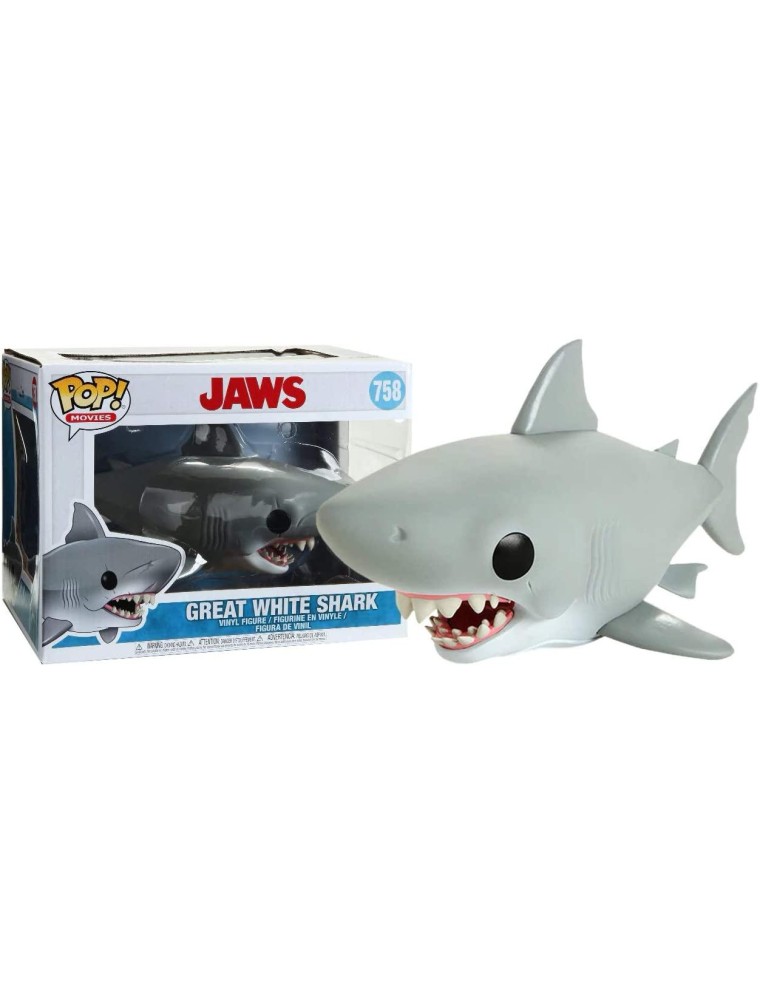 Jaws Funko POP Movies Vinile Figura Grande Squalo Bianco 15 cm