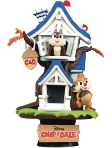 Chip e Chop Disney Figura Casa sull'Albero Diorama 16 cm Beast Kingdom