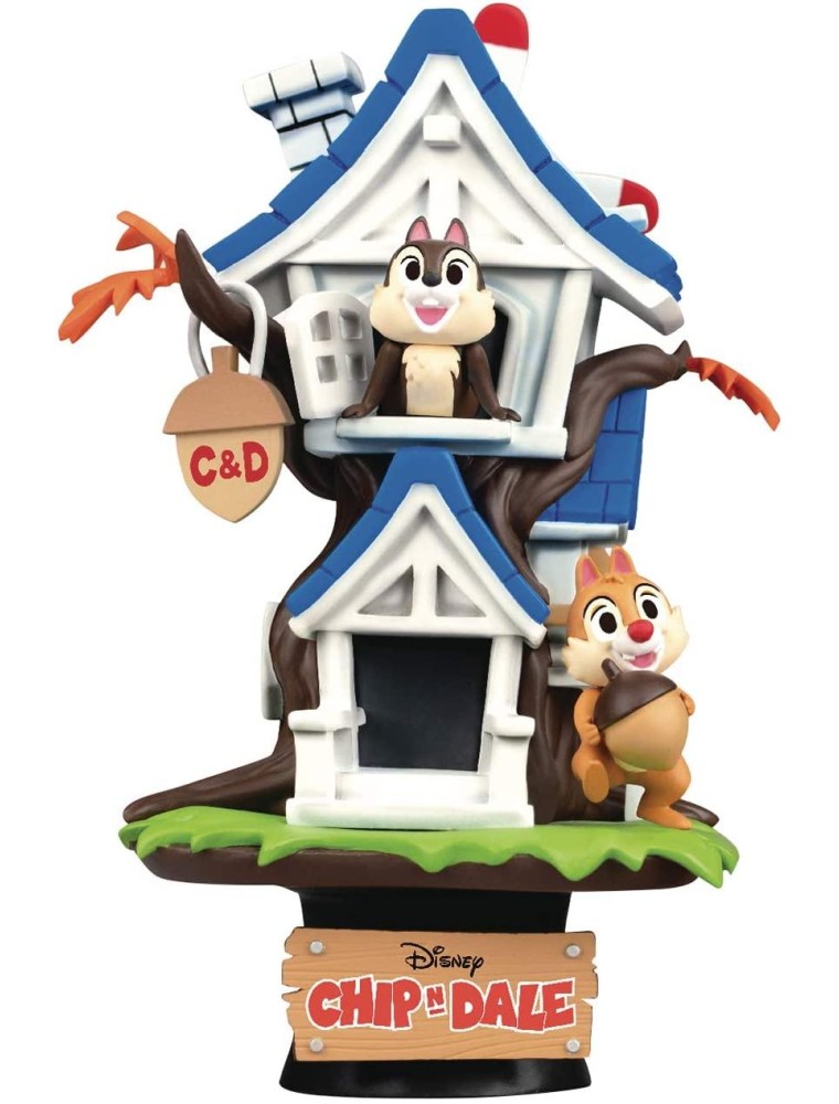 Chip e Chop Disney Figura Casa sull'Albero Diorama 16 cm Beast Kingdom