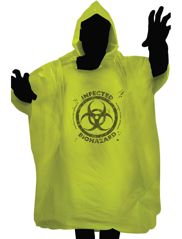 ZOMBIE BIOHAZARD RAIN PONCHO Poncho Impermeabile VARI