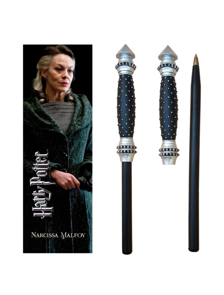 Harry Potter Narcissa Malfoy Wand Pen E Segnalibro Noble Collection