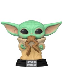 Star Wars Mandalorian Funko Pop Film Vinile Figura Yoda Bambino Con Rana 9 Cm