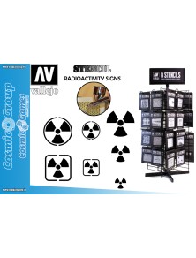 STENCIL STSF005 RADIOACTIVITY SIGNS ACCESSORI PER MODELLISMO VALLEJO VALLEJO