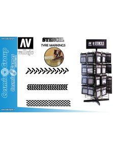 STENCIL STTX002 TYRE MARKINGS ACCESSORI PER MODELLISMO VALLEJO VALLEJO