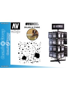 STENCIL STTX003 SPLASH & STAINS ACCESSORI PER MODELLISMO VALLEJO VALLEJO