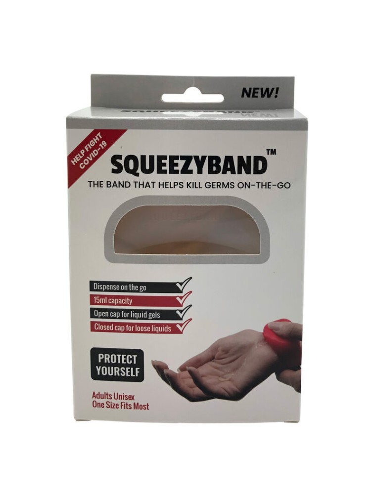 Transparent Adjustable Gel Dispenser Adulto Braccialetto Squeezyband