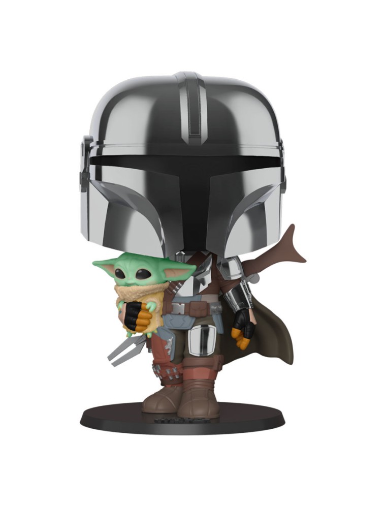 Star Wars Funko POP Film Vinile Figura Mandaloriano Con Yoda Bambino 25cm