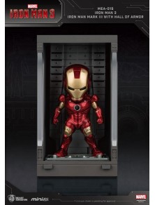 Iron Man 3 Statua Sala Delle Armature Mark Iii Figura 8cm Mini Uova Beast Kingdom