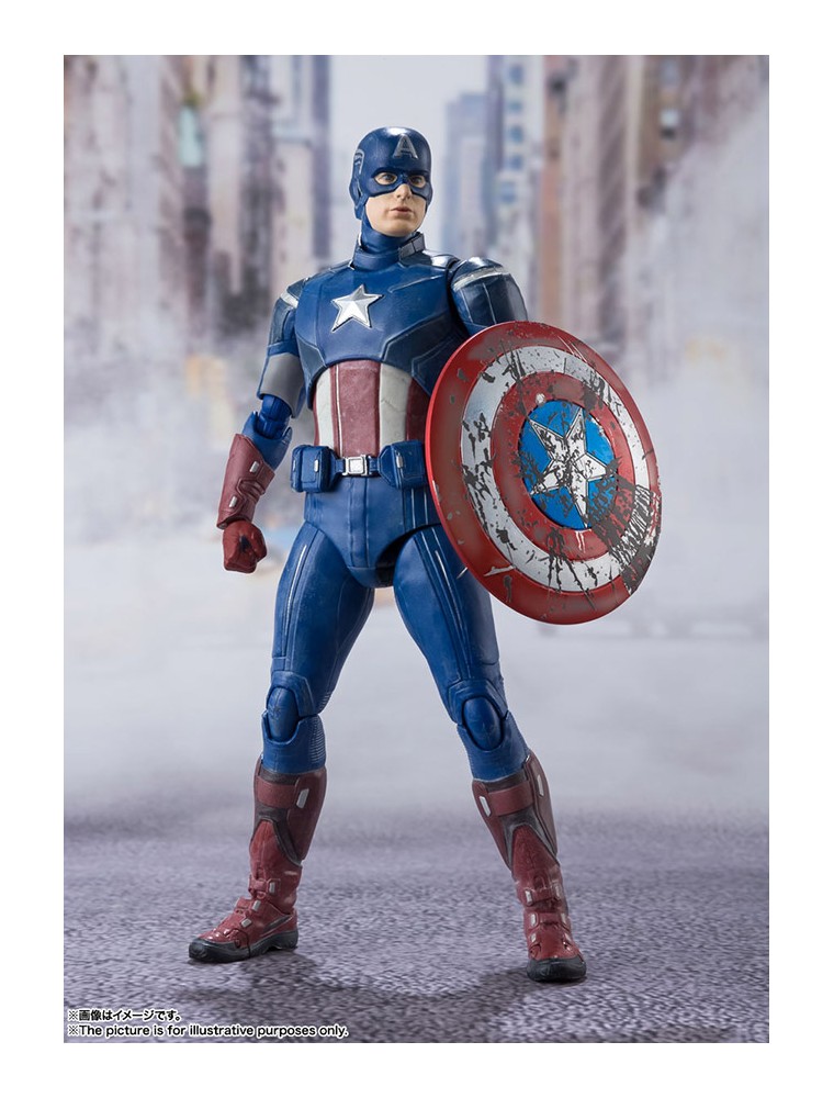 Avengers Assemble Figura Captain America Shf 15 cm Bandai