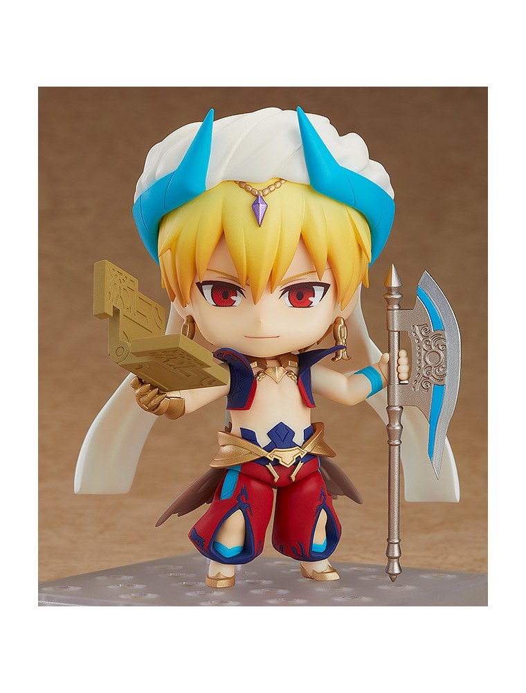 FATE G/O CASTER GILGAMESH ASCE NENDOROID MINI FIGURA ORANGE ROUGE