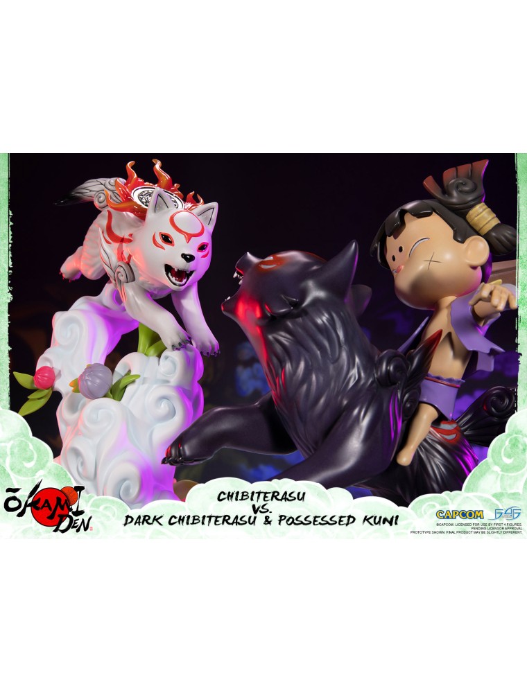 OKAMIDEN CHIBITERASU vs DARK CHIBITERASU STATUA FIRST4FIGURES