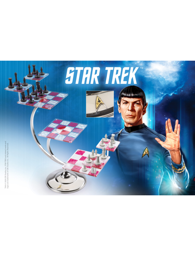 Star Trek Scacchiera Tridimensionale 32 Pezzi 33,5 x 16 cm Noble Collection