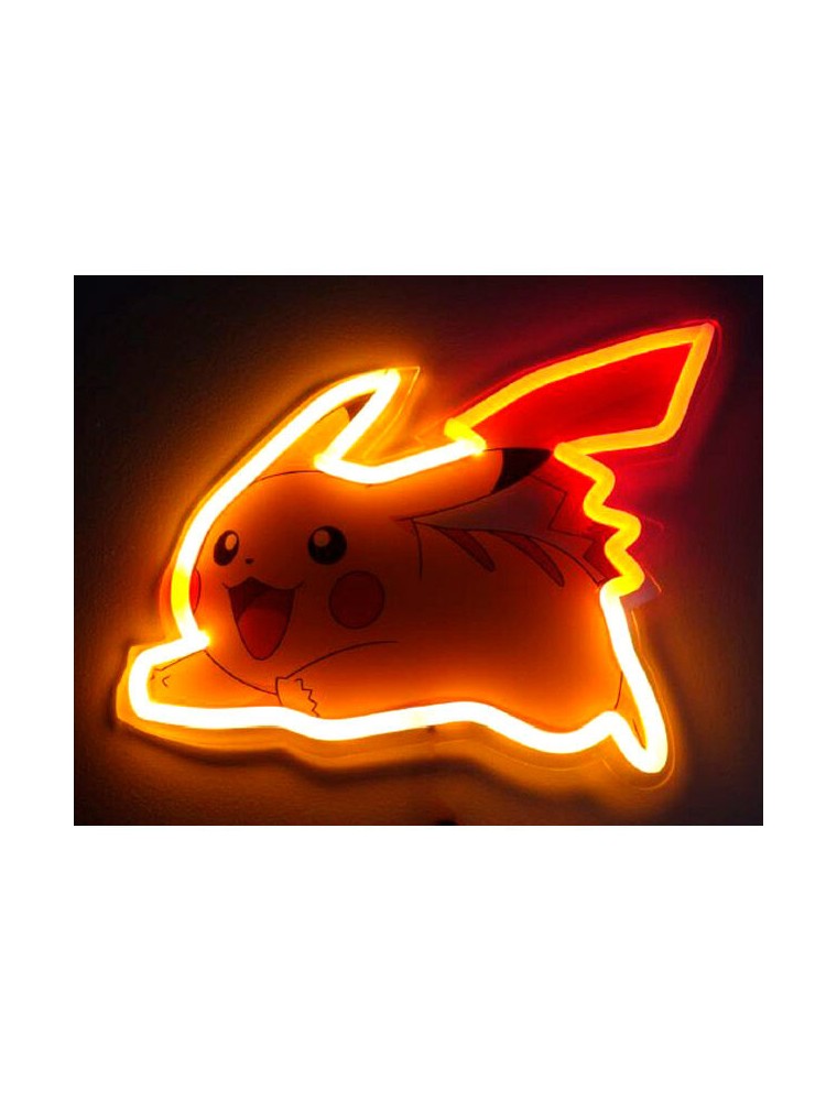 Pokemon Pikachu Lampada Neon Mural Teknofun