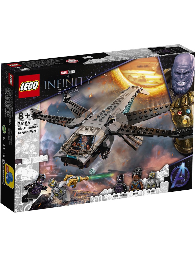 LEGO MARVEL SUPER EROI 76186 - IL DRAGONE VOLANTE DI BLACK PANTHER