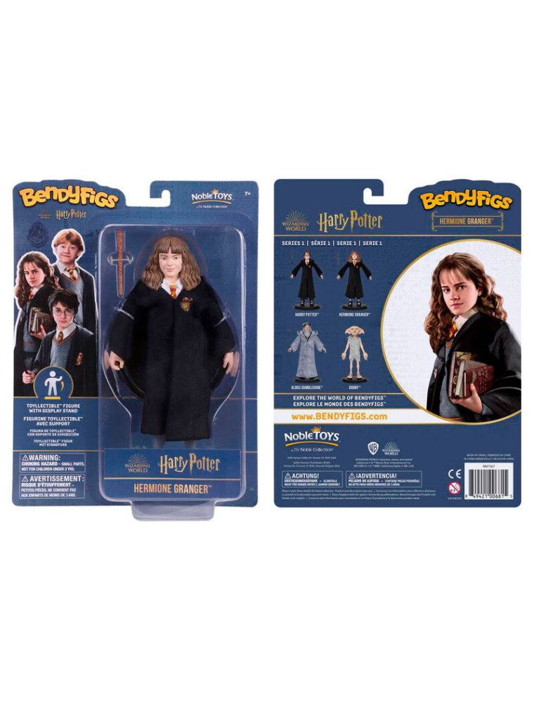 Harry Potter Hermione Con Wand Bendyfigs Malleable Figura 19cm Noble Collection