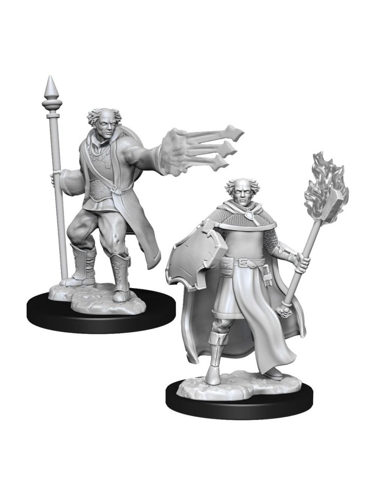 D&d Nolzur's Marvelous Miniatures Unpainted Multiclass Cleric & Wizard Male Case (6) Wizkids