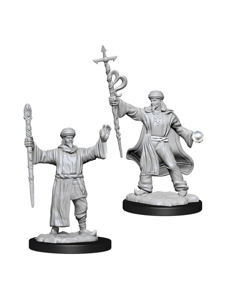 D&d Nolzur's Marvelous Miniatures Unpainted Miniatures Human Wizard Male Case (6) Wizkids