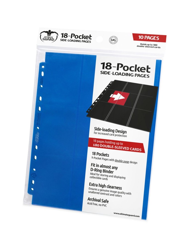 Ultimate Guard 18-Pocket Pages Side-Loading Blue (10) Ultimate Guard