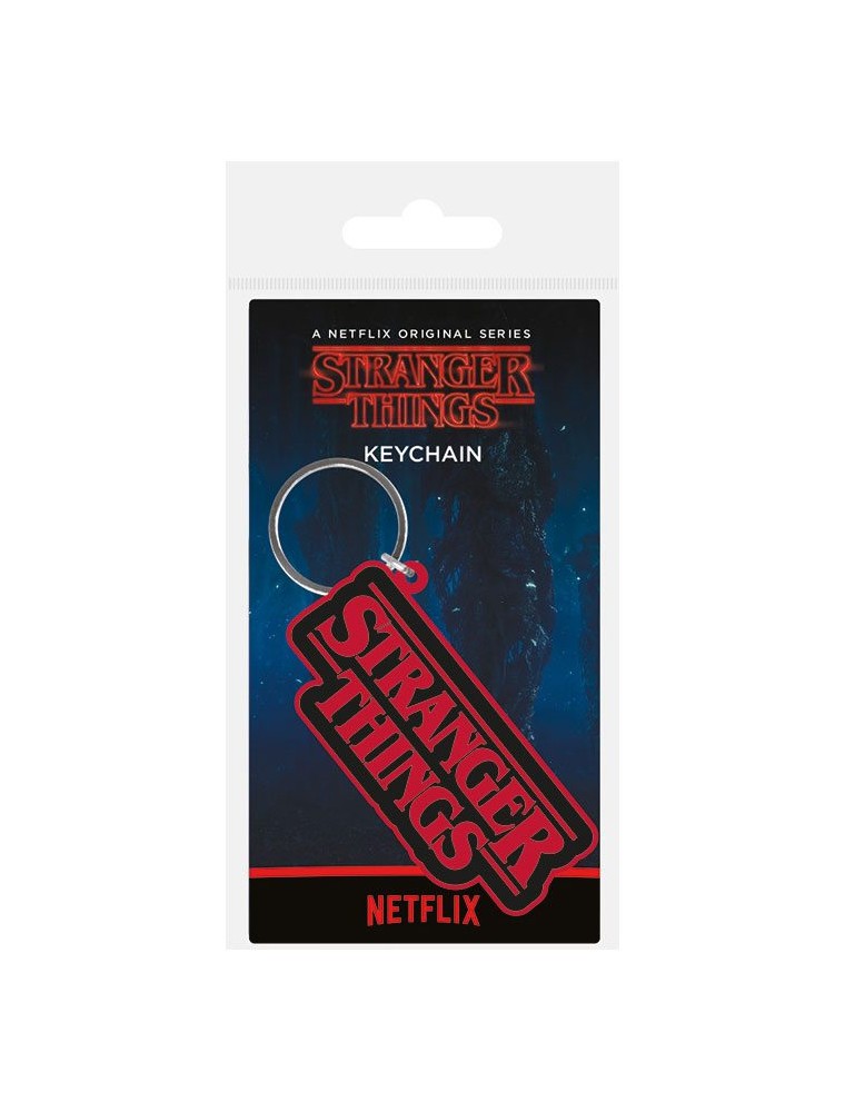 Stranger Things Rubber Portachiavi Logo 6 Cm Pyramid International