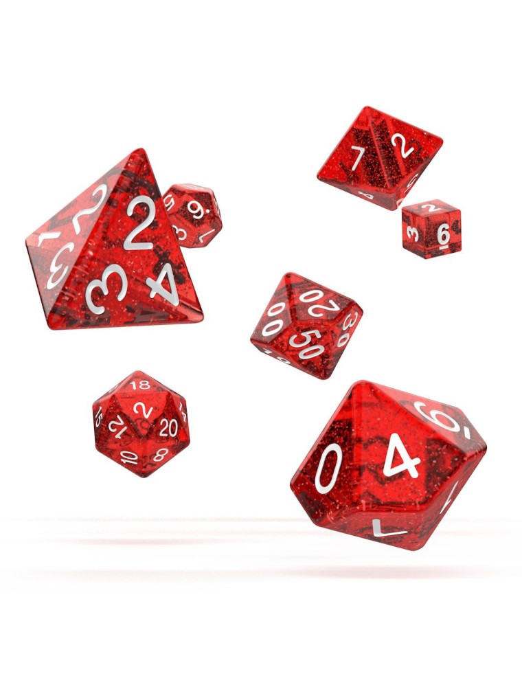 Oakie Doakie Dice RPG Set Speckled - Red (7) Oakie Doakie Dice