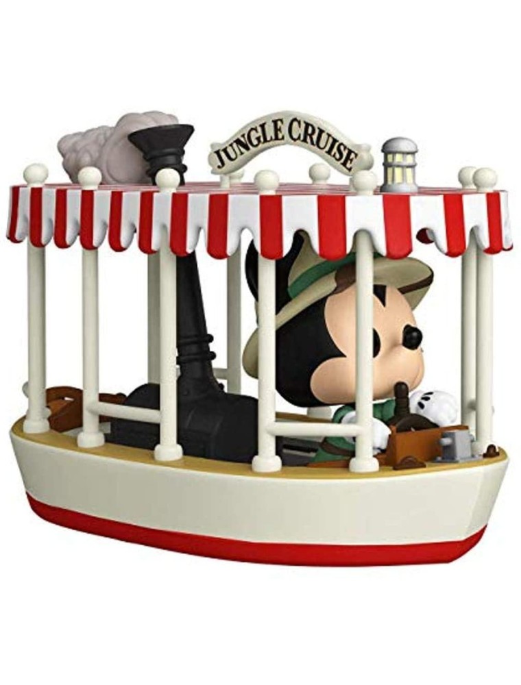 Jungle Cruise Funko POP Rides Vinile Figura Skipper Mickey con Barca 15 cm