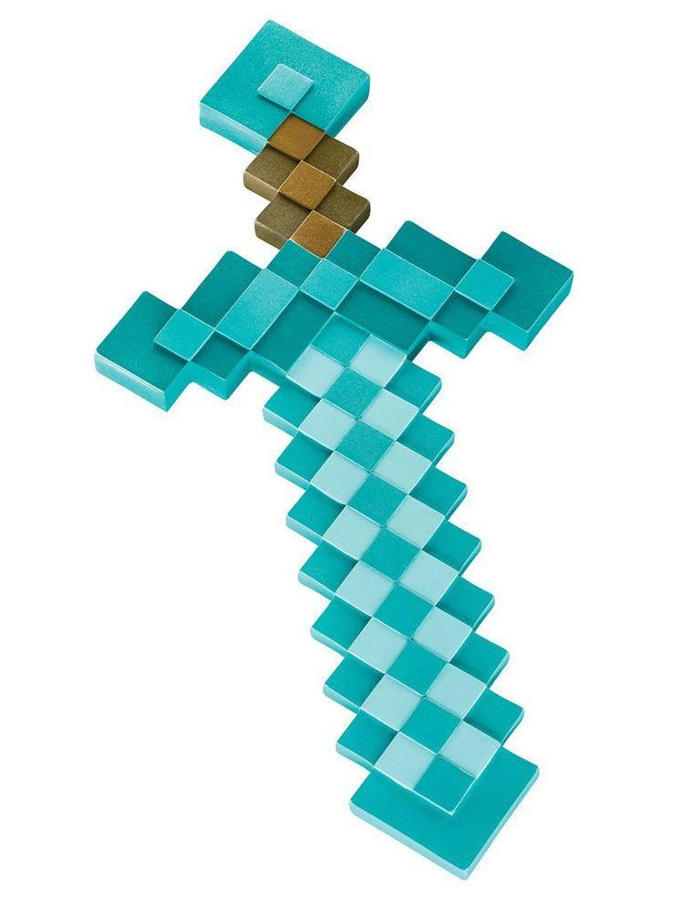 Minecraft Serie Videogiochi Figura Replica Spada Diamante Plastica 51 cm Altro