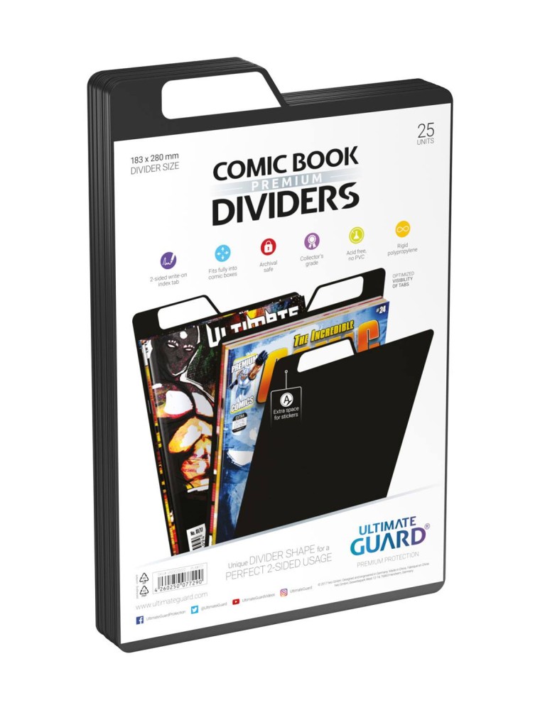 Ultimate Guard Premium Comic Book Dividers Black (25) Ultimate Guard