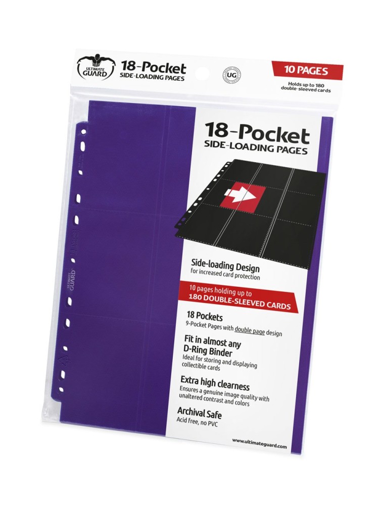 Ultimate Guard 18-Pocket Pages Side-Loading Purple (10) Ultimate Guard