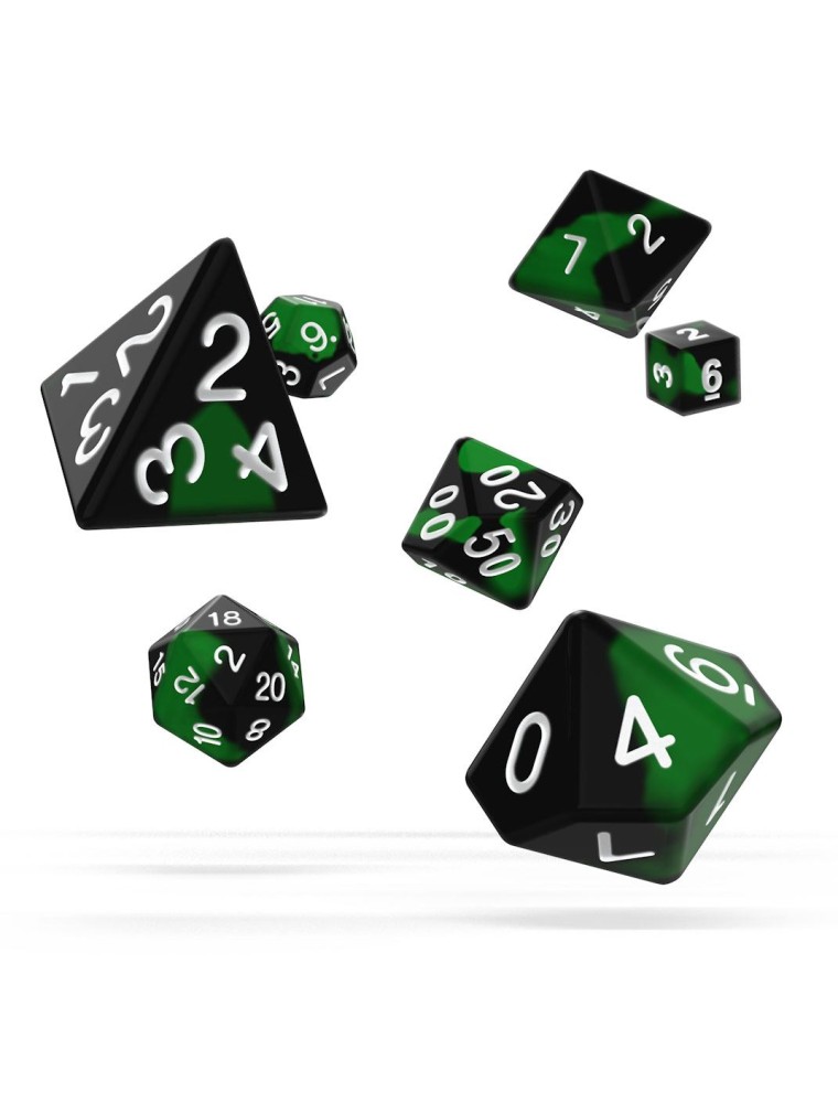 Oakie Doakie Dice RPG Set Glow In The Dark - Biohazard (7) Oakie Doakie Dice