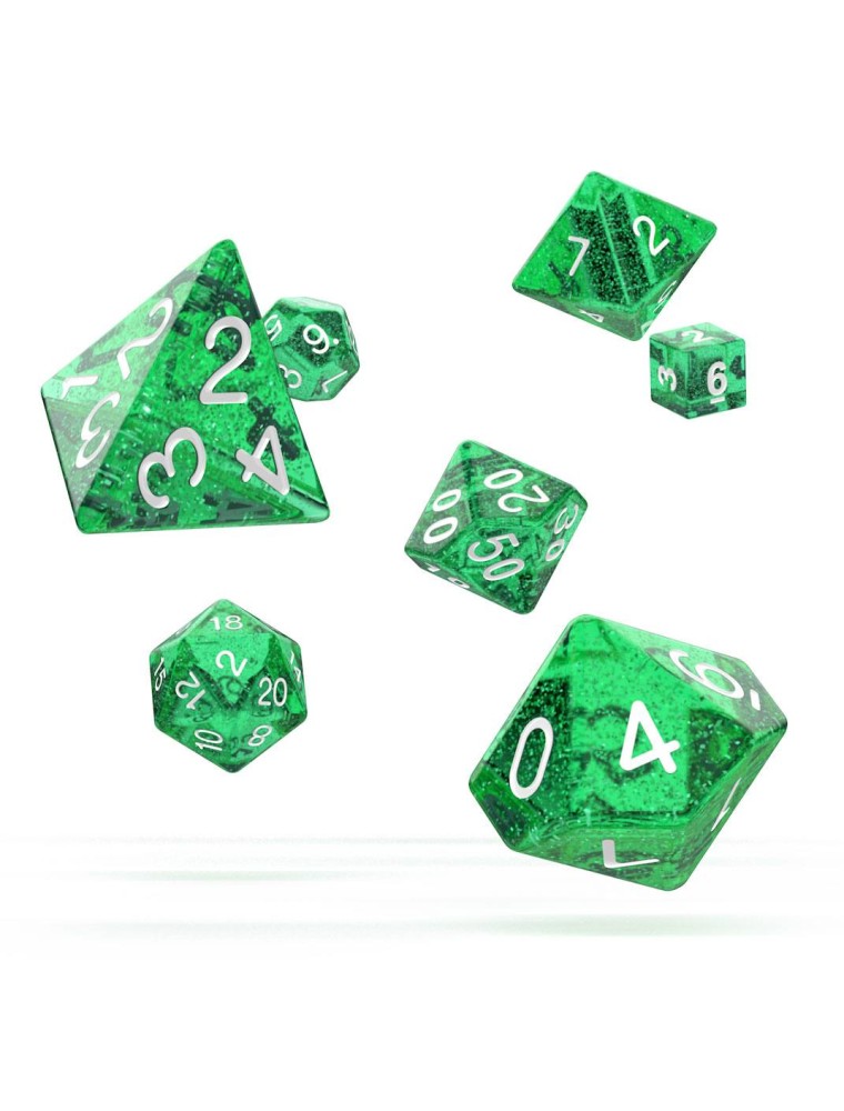 Oakie Doakie Dice RPG Set Speckled - Green (7) Oakie Doakie Dice