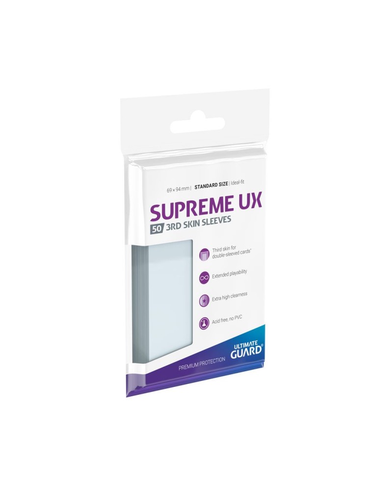 Ultimate Guard Supreme UX 3rd Skin Sleeves Standard Size Transparent (50) Ultimate Guard