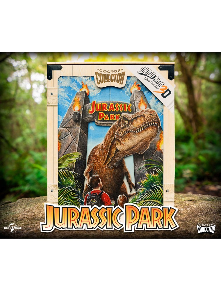 JURASSIC PARK REX ATTACK WOODART POSTER DOCTOR COLLECTOR