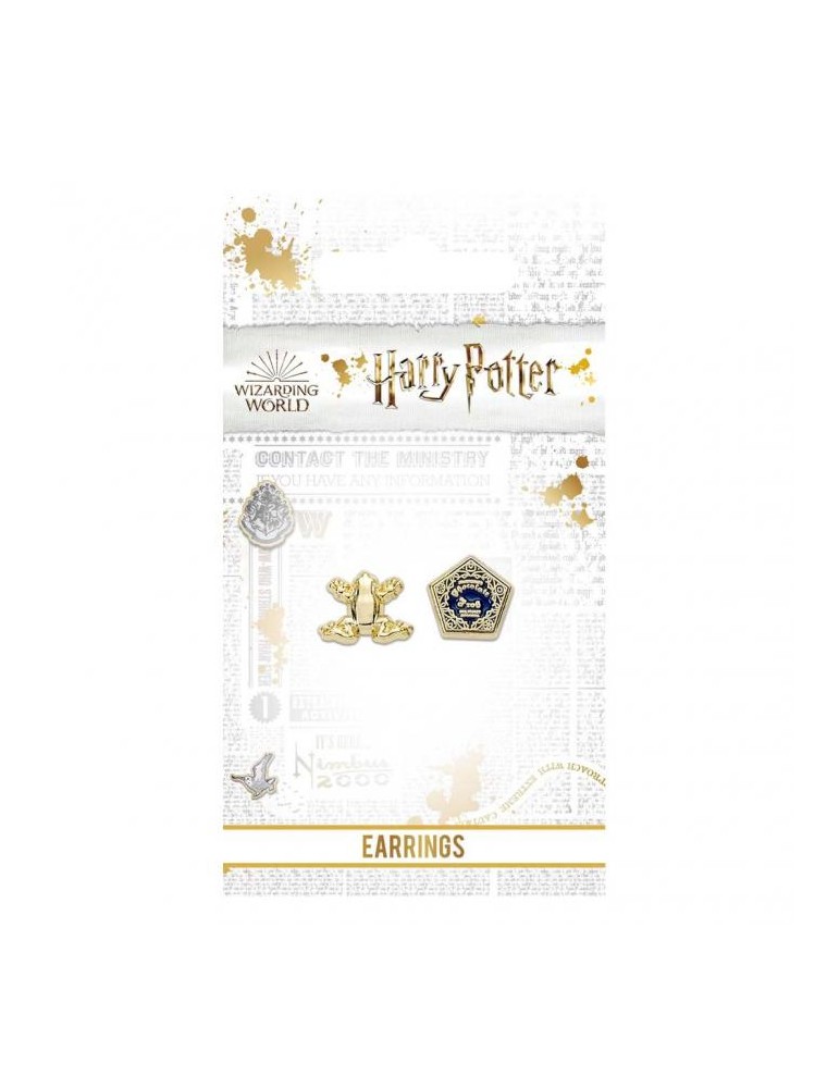 Harry Potter Orecchini a Bottone Placcati in oro Rana di Cioccolato Carat Shop