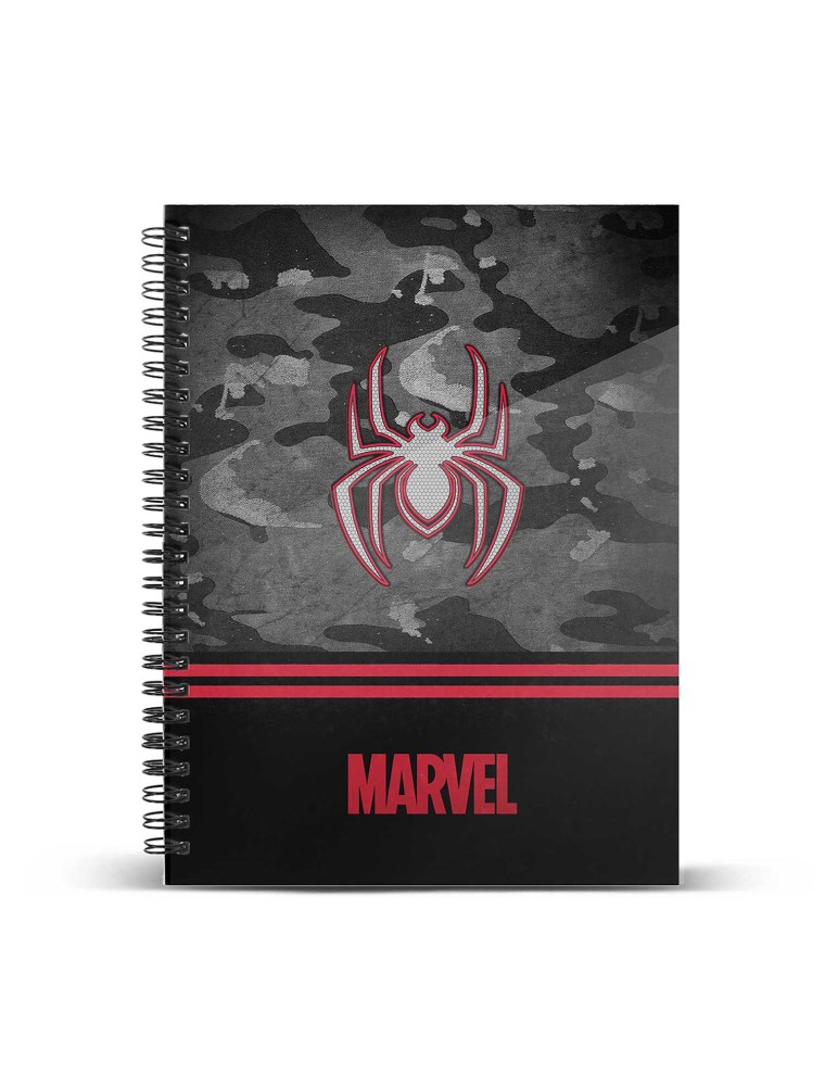 SPIDER-MAN Quaderno A4 Strisce Dark Karactermania