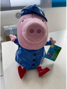 Peppa Pig con Impermeabile Blu 30 cm Peluche Pms