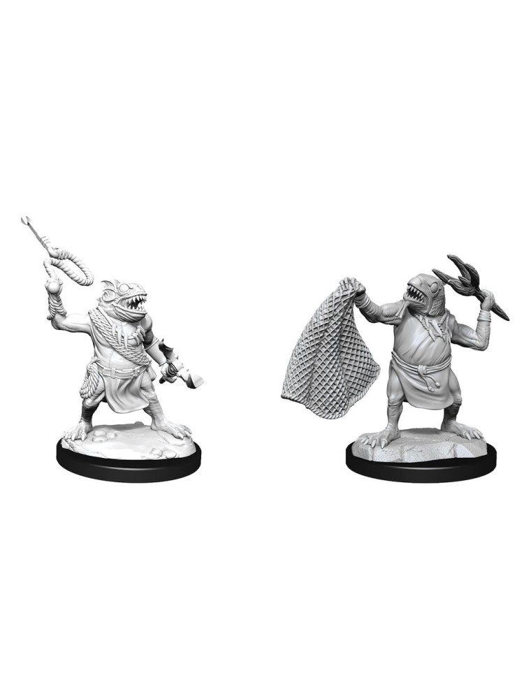 D&d Nolzur's Marvelous Miniatures Unpainted Miniatures Kuo-toa & Kuo-toa Whip Case (6) Wizkids