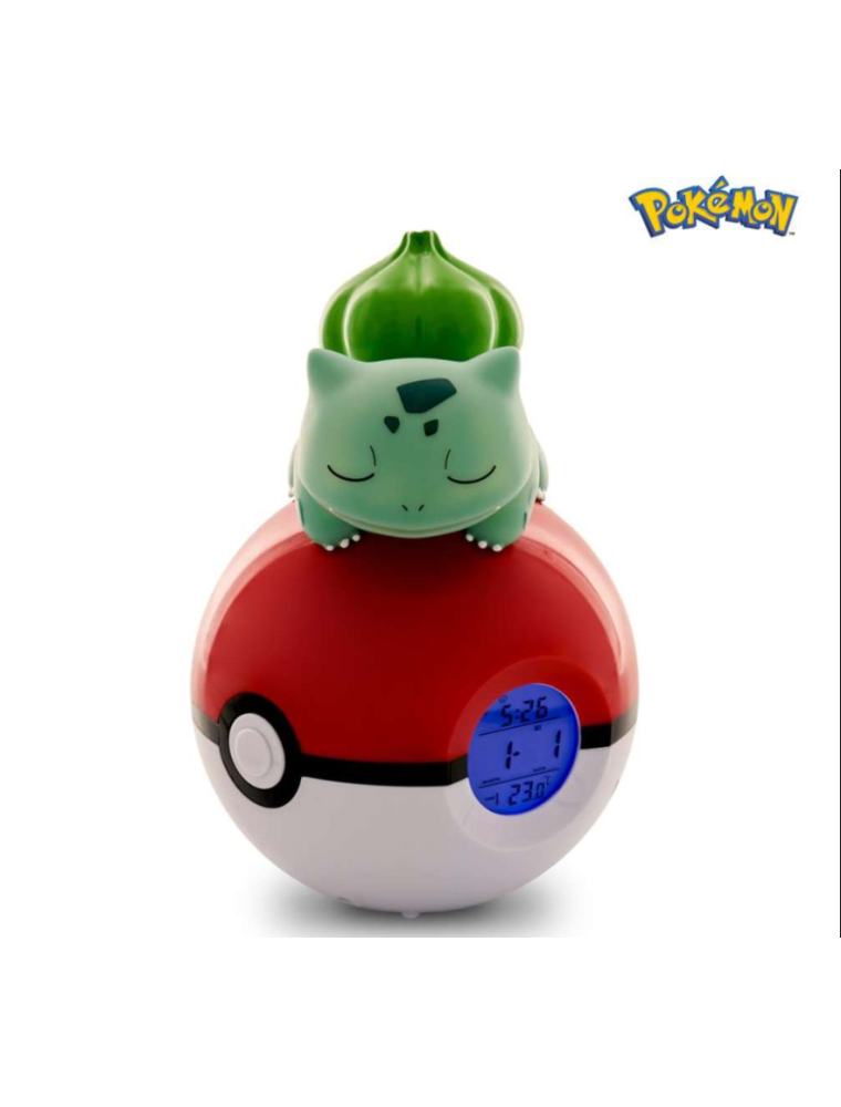 Pokemon Bulbasaur Pokeball Lampada Sveglia Teknofun