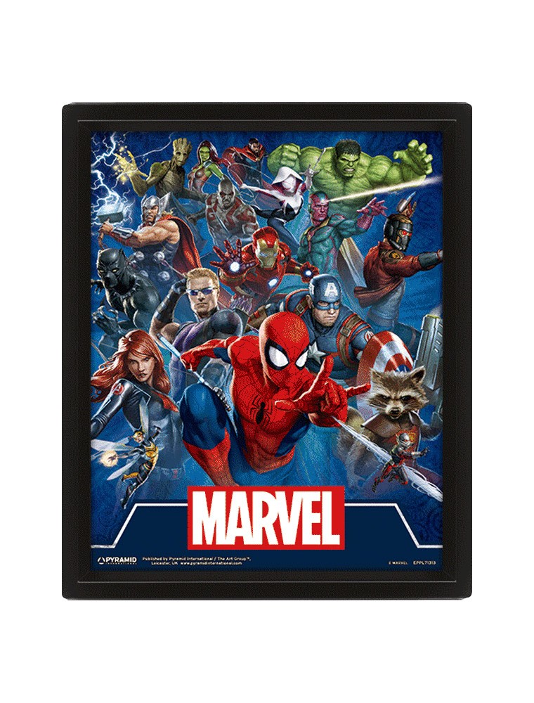 POSTER LENTICOLARE 3D ICONE MARVEL - GADGET