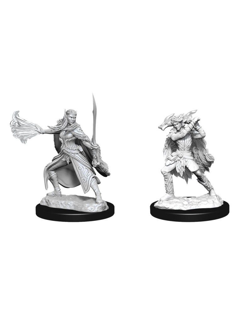 D&d Nolzur's Marvelous Miniatures Unpainted Miniatures Winter Eladrin & Spring Eladrin Case (2) Wizkids