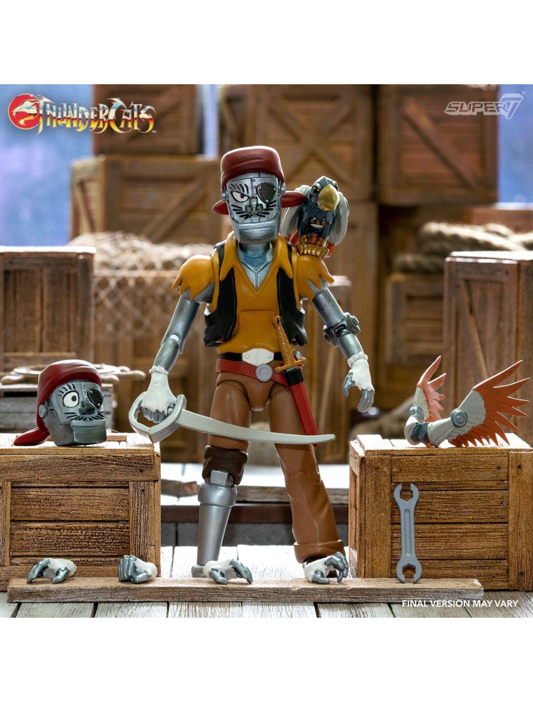 Thundercats Ultimates Action Figura Wave 3 Captain Cracker The Robotic Pirate Scoundrel 18 Cm Super7