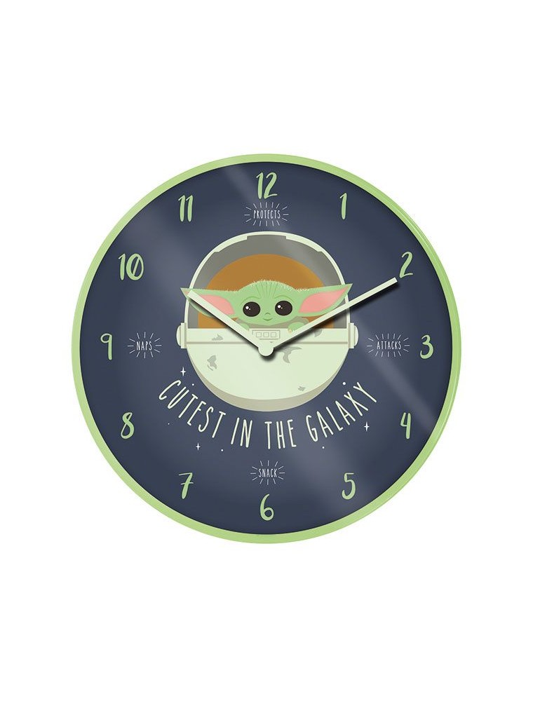 Star Wars The Mandalorian Wall Clock Cutest In The Galaxy Pyramid International