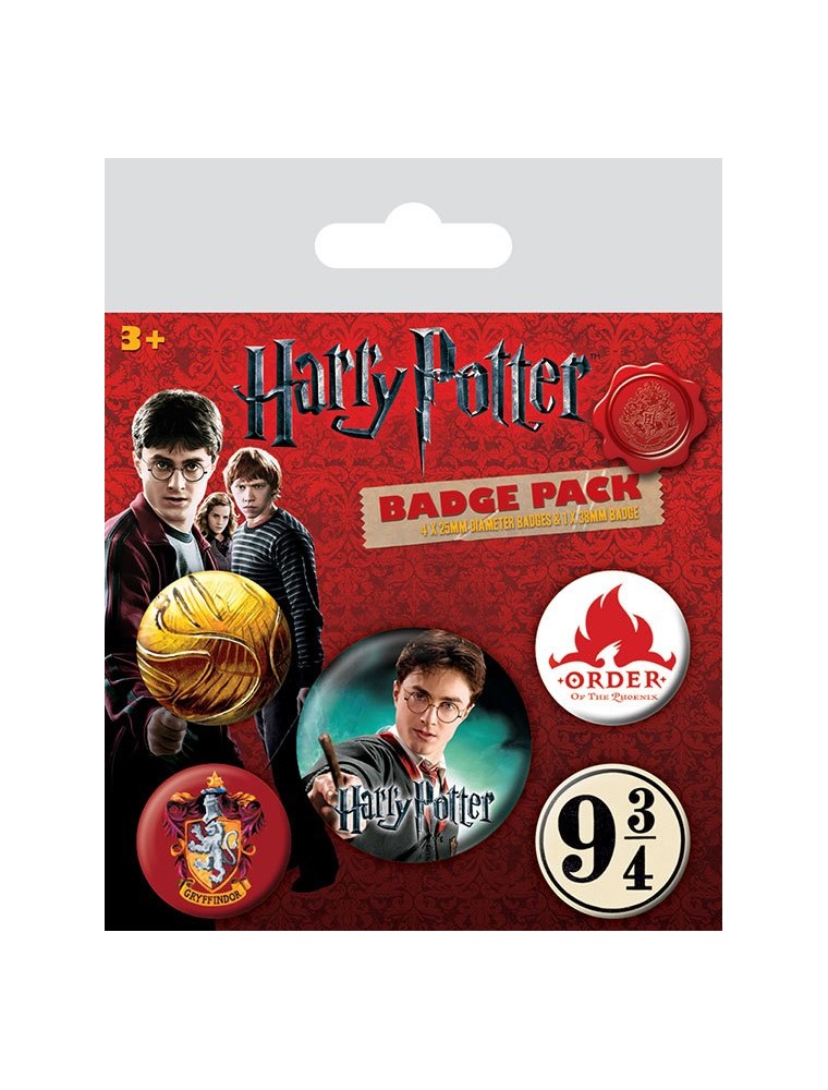 Harry Potter Pin-back Buttons 5-pack Grifondoro Pyramid International