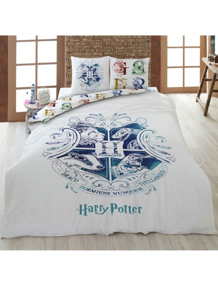 Harry Potter Hogwarts Cotone Copripiumino Letto 140x200 cm Warner Bros.