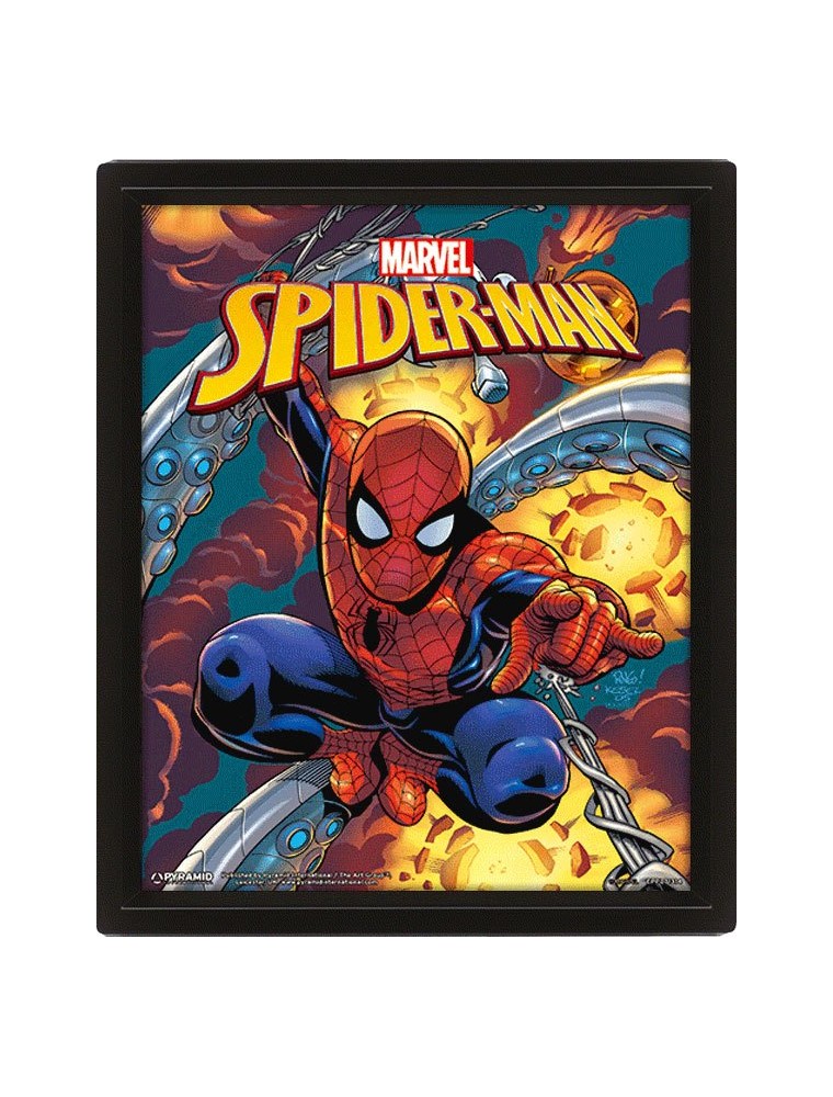 Marvel Framed 3D Effect Poster Pack Spider-Man 26 X 20 Cm (3) Pyramid International